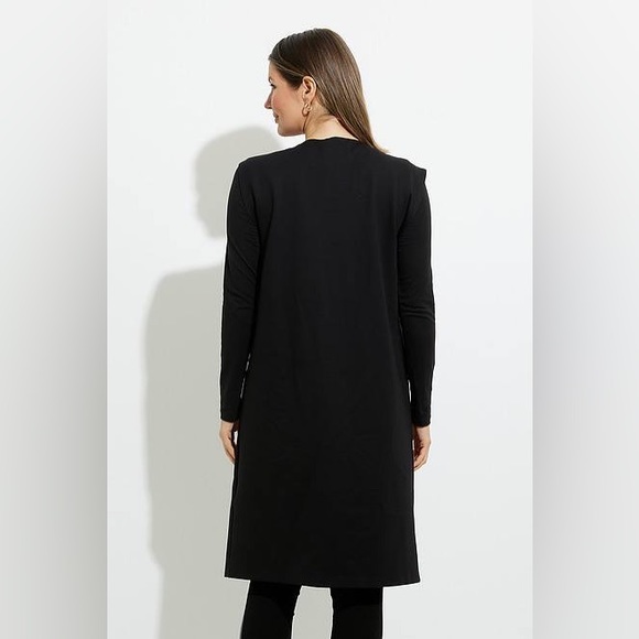 💧JOSEPH RIBKOFF long black quilted vest, size 4, NWOT - Picture 4 of 11